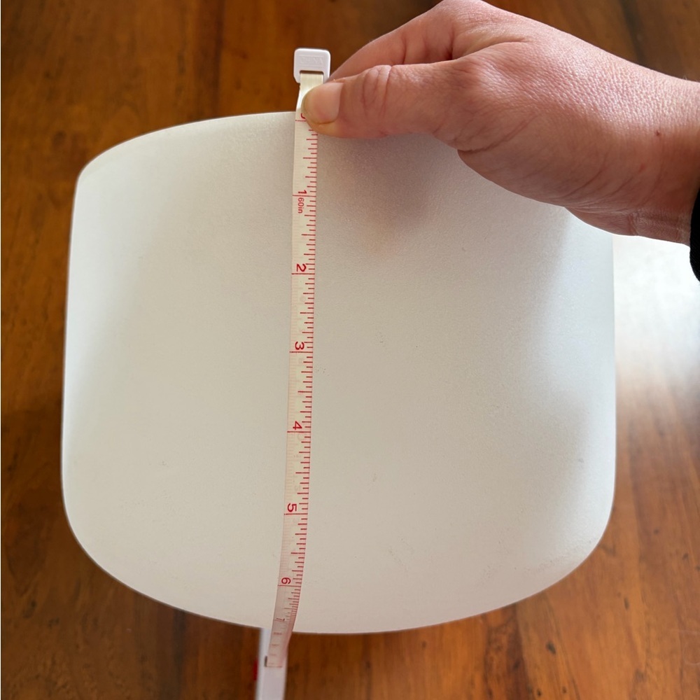 Frosted crystal singing bowl 9“